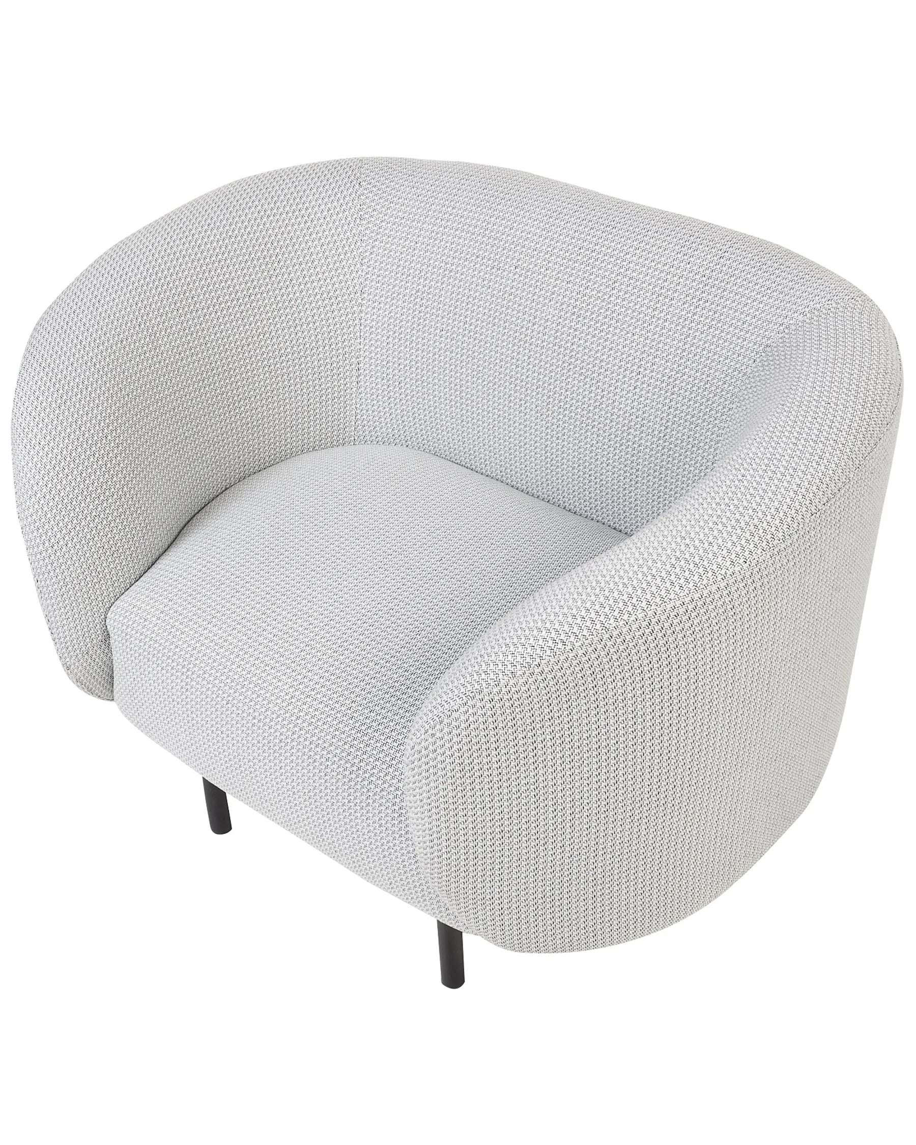 Armchair LOEN Fabric Black/ White