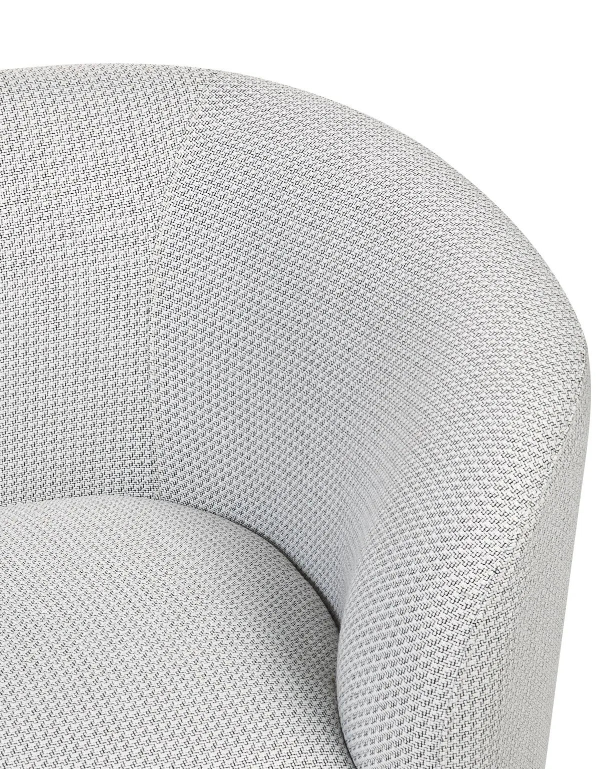 Armchair LOEN Fabric Black/ White