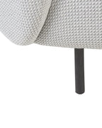 Armchair LOEN Fabric Black/ White