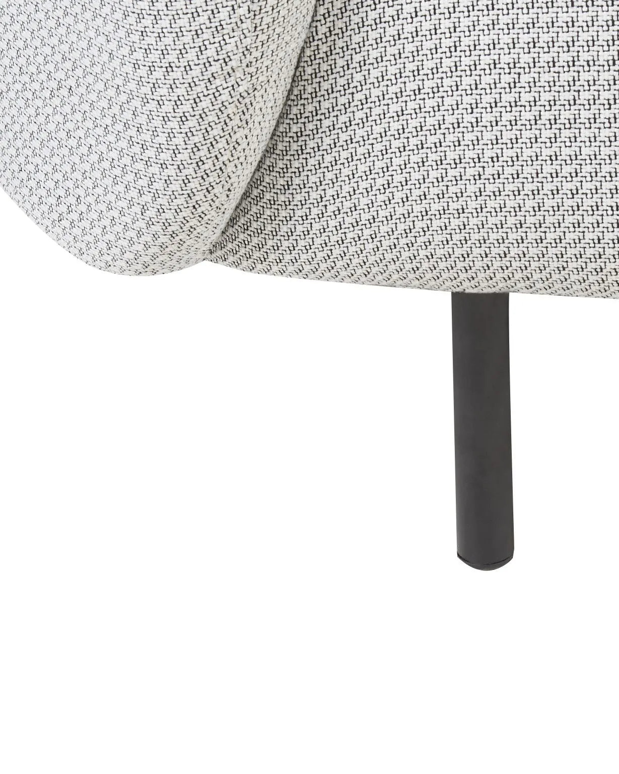 Armchair LOEN Fabric Black/ White