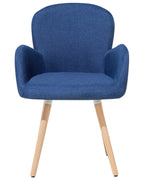 Set of 2 Dining Chairs BROOKVILLE Navy Blue
