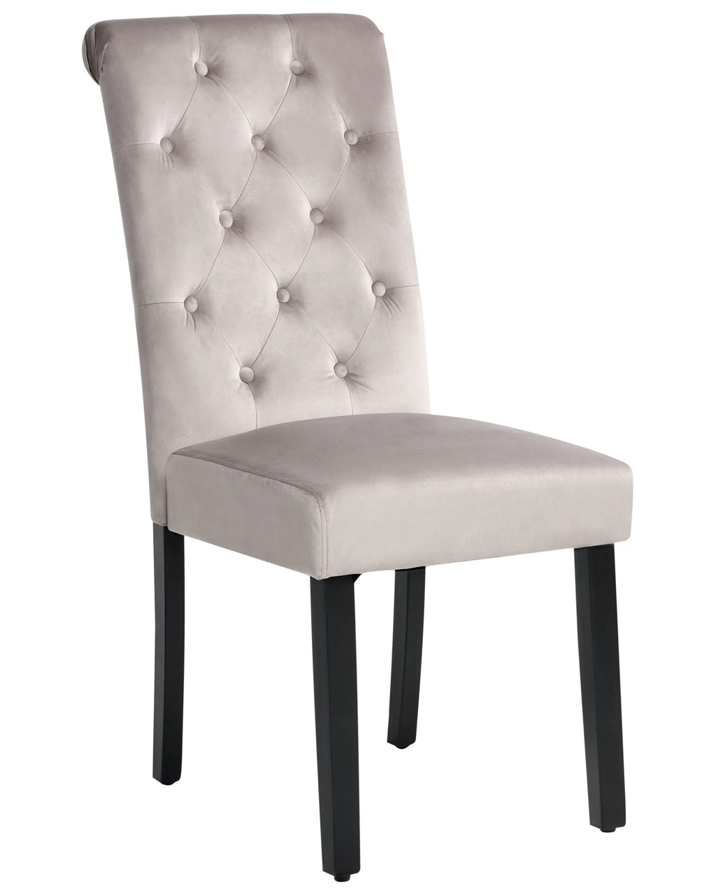 Set of 2 Dining Chairs VELVA Velvet Grey