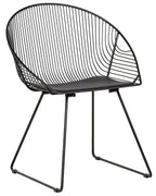 Set of 2 Dining Chairs AURORA Metal Black