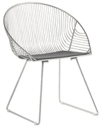 Set of 2 Dining Chairs AURORA Metal Silver