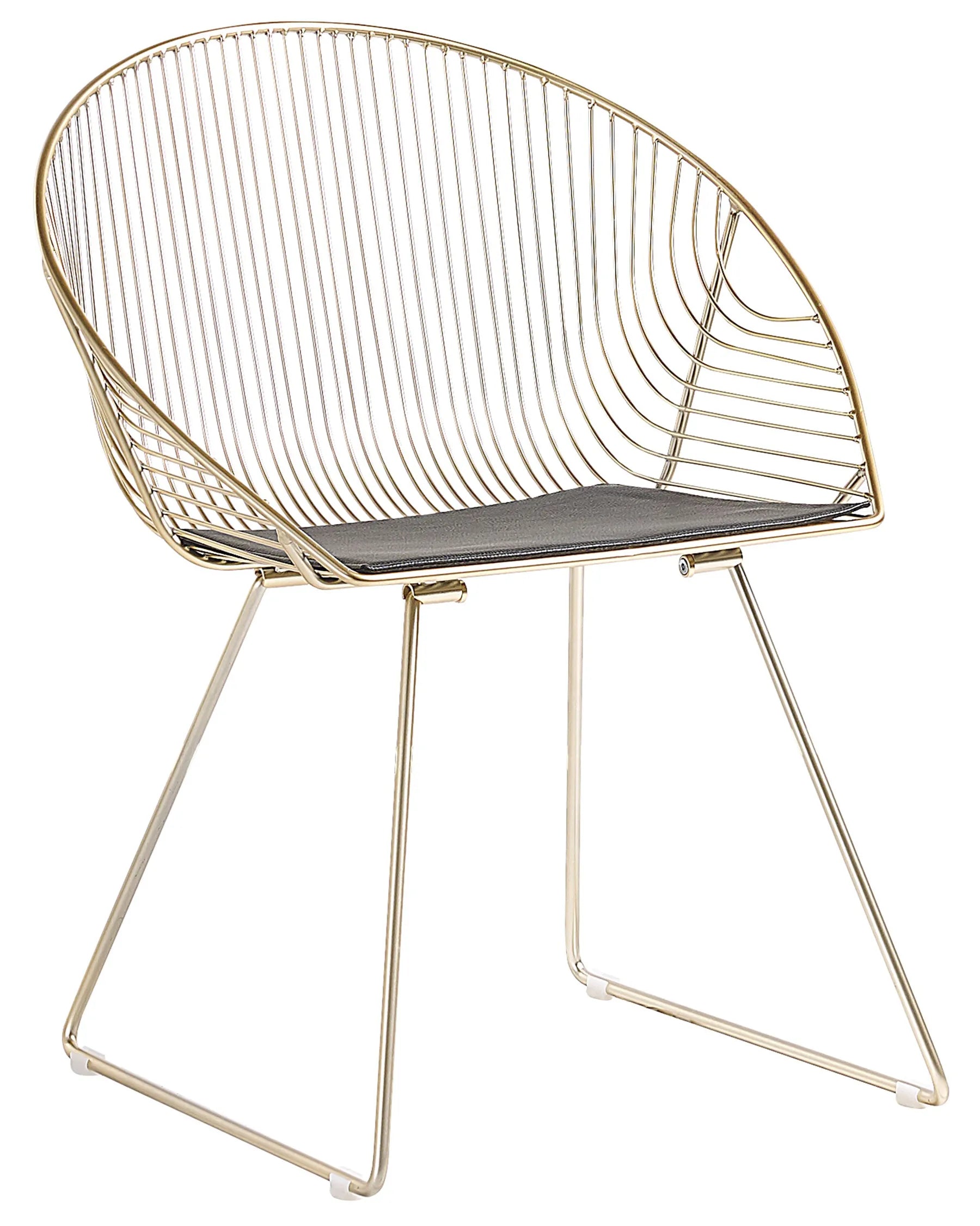 Set of 2 Dining Chairs AURORA Metal Gold