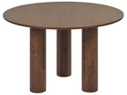 Dining Table ORIN Dark Ash Wood 120 cm 120 cm