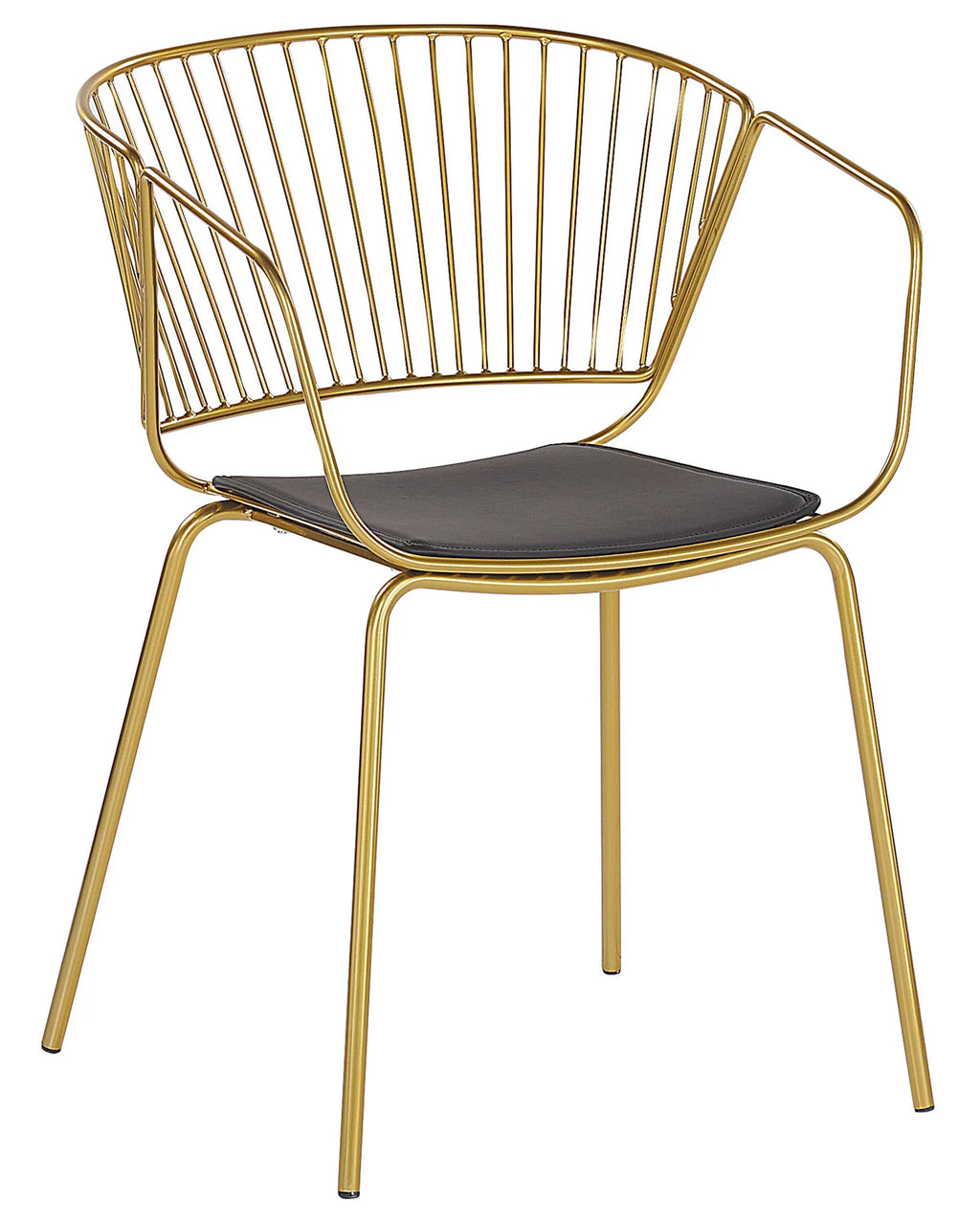 Set of 2 Dining Chairs RIGBY Metal Gold