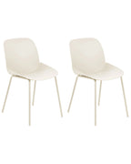 Set of 2 Dining Chairs MILACA Beige