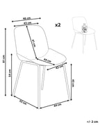 Set of 2 Dining Chairs MILACA Beige