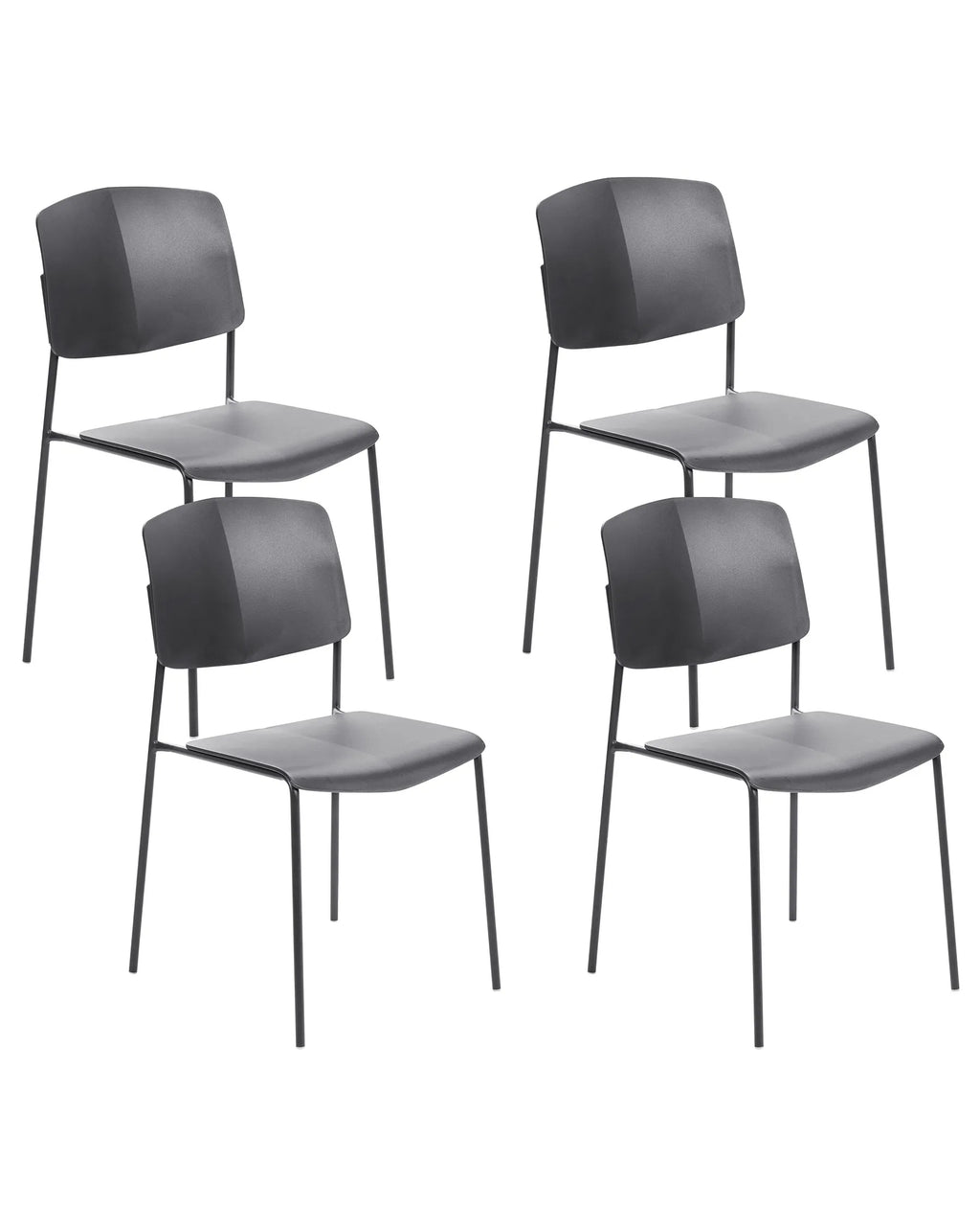 Set of 4 Dining Chairs ASTORIA Black