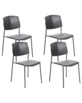 Set of 4 Dining Chairs ASTORIA Black