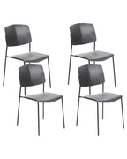 Set of 4 Dining Chairs ASTORIA Black