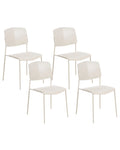 Set of 4 Dining Chairs ASTORIA Beige