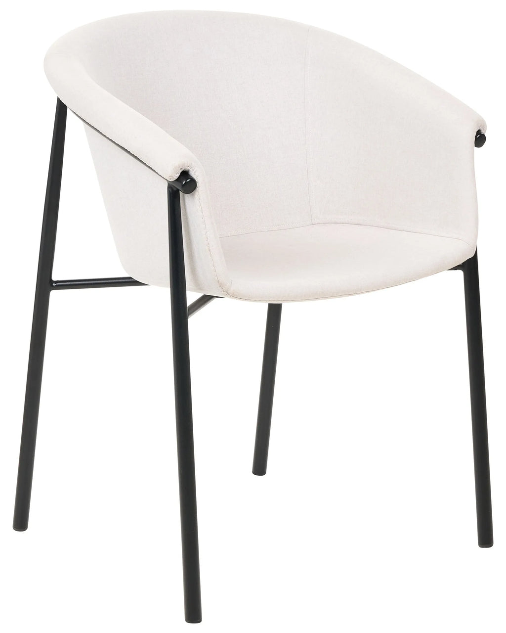 Set of 2 Dining Chairs AMES Fabric Light Beige