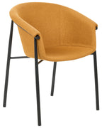 Set of 2 Dining Chairs AMES Fabric Orange