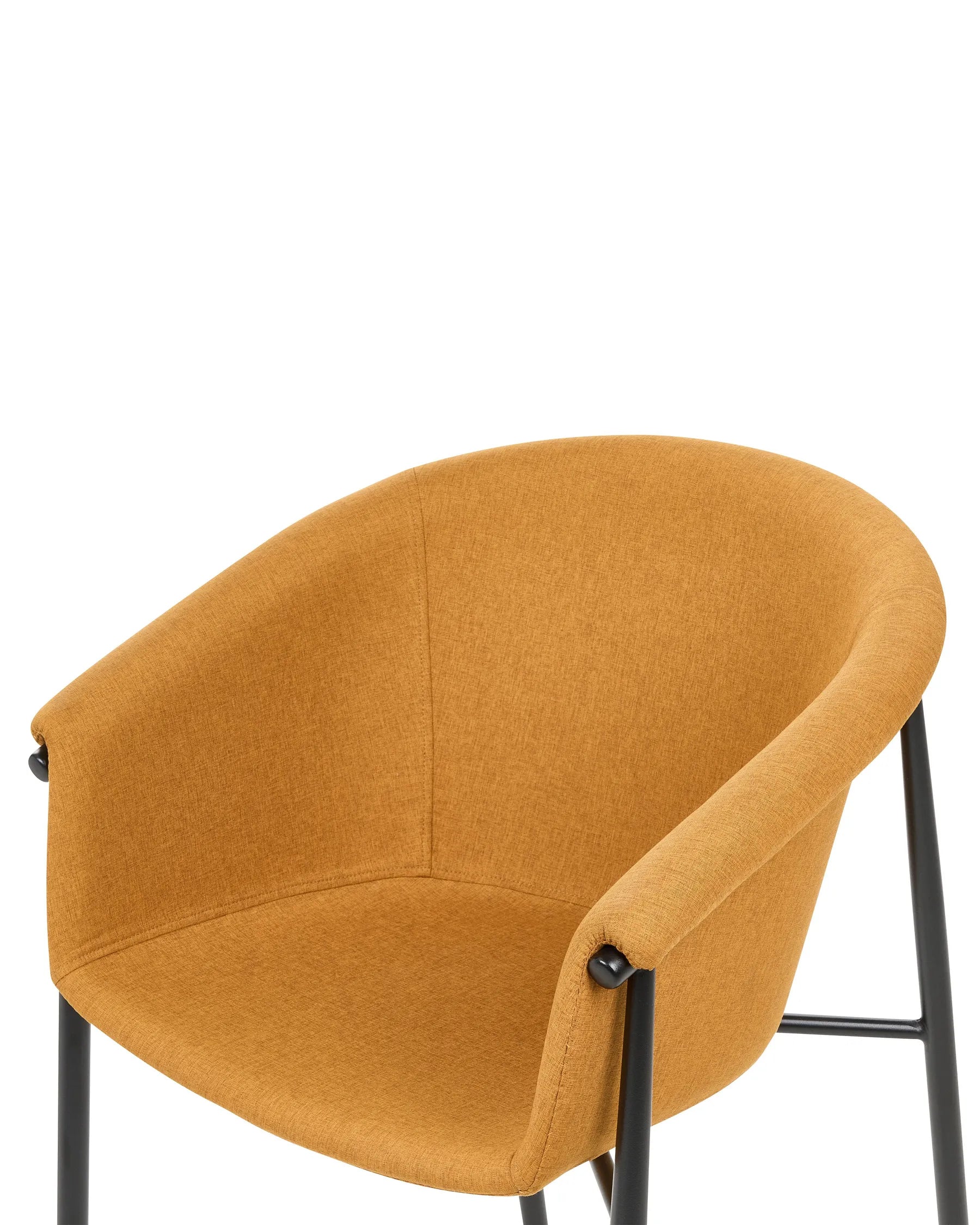 Set of 2 Dining Chairs AMES Fabric Orange