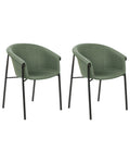 Set of 2 Dining Chairs AMES Dark Green
