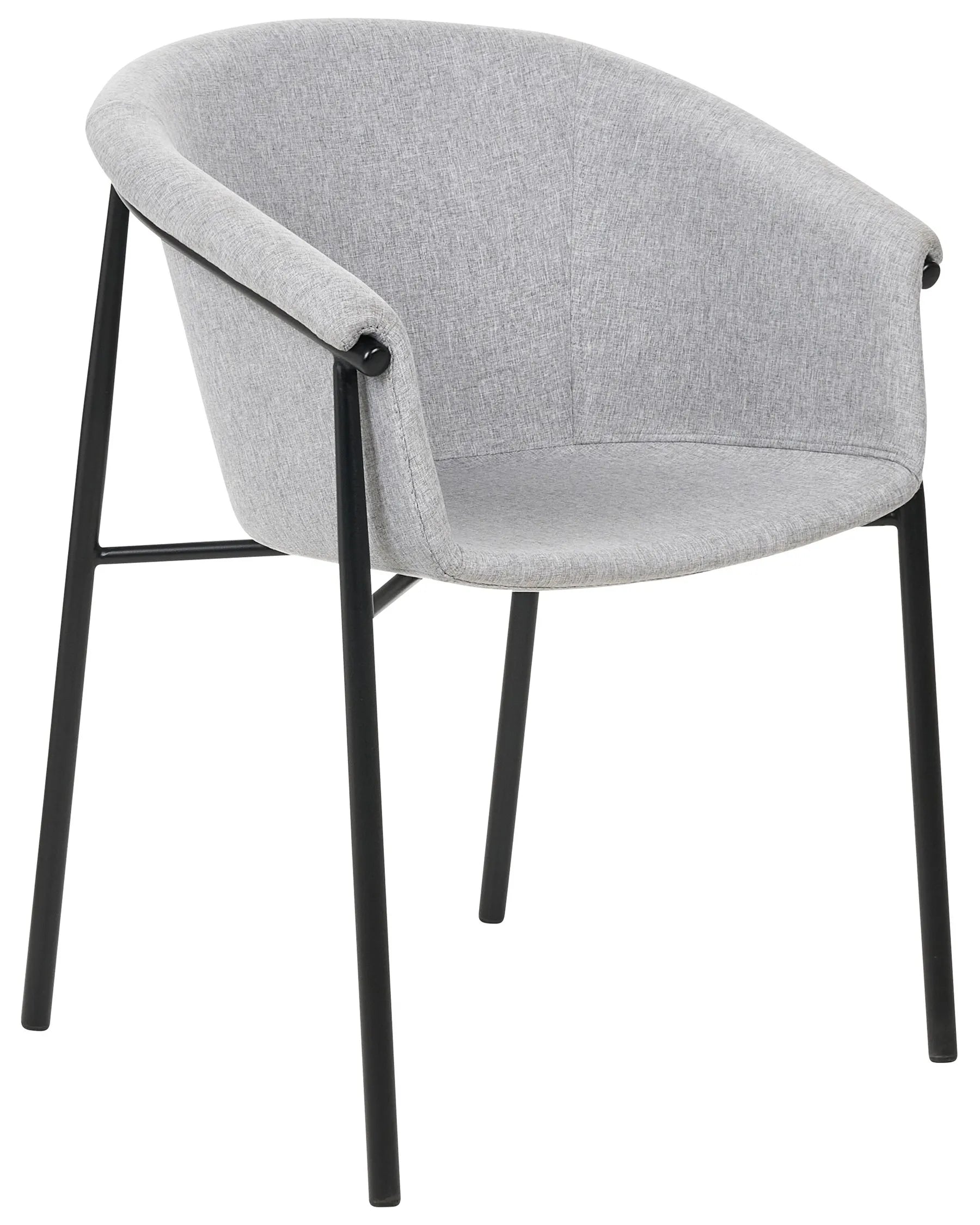 Set of 2 Dining Chairs AMES Fabric Light Grey