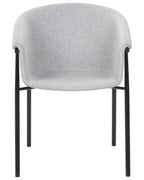 Set of 2 Dining Chairs AMES Fabric Light Grey