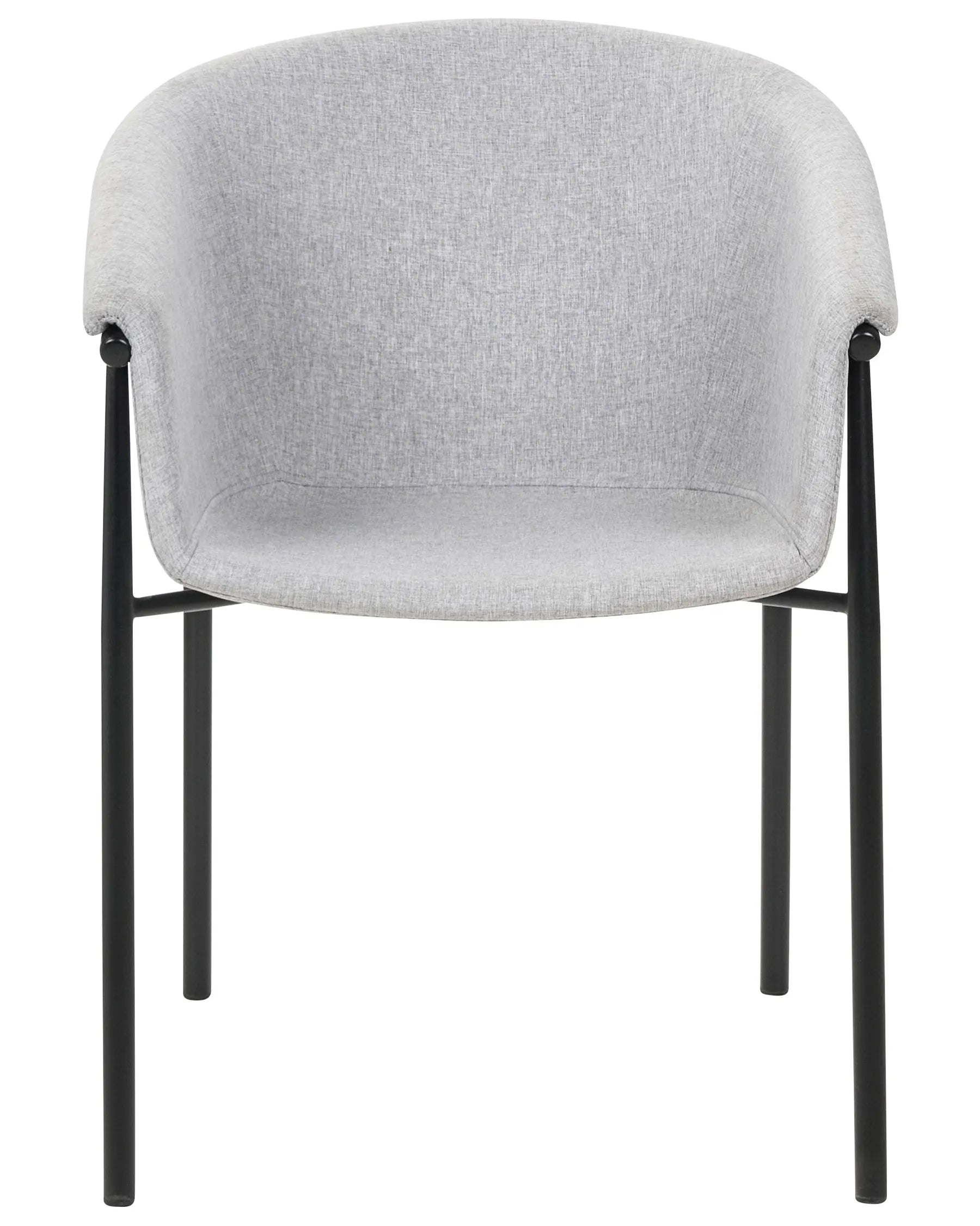Set of 2 Dining Chairs AMES Fabric Light Grey