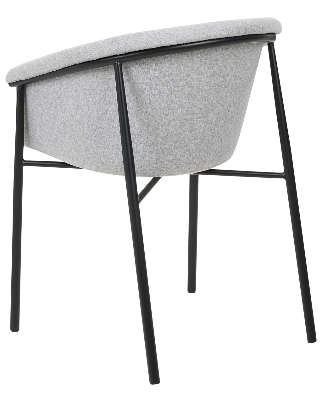 Set of 2 Dining Chairs AMES Fabric Light Grey