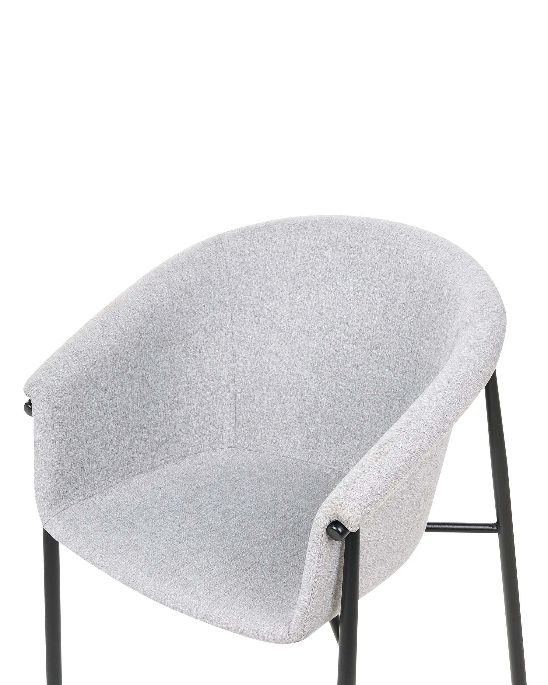 Set of 2 Dining Chairs AMES Fabric Light Grey