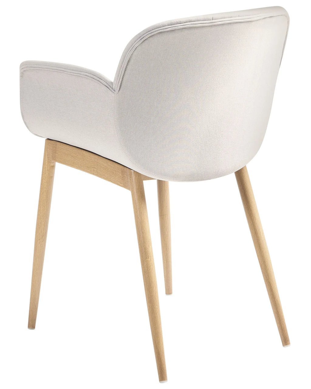 Set of 2 Dining Chairs ALICE Fabric Light Grey