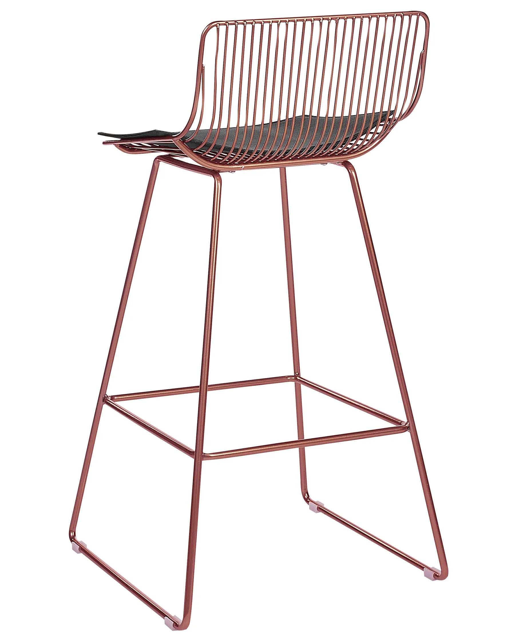 Set of 2 Bar Chairs FREDONIA Metal Rose Gold