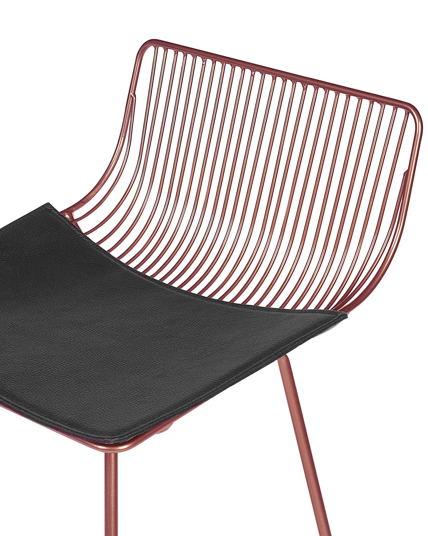 Set of 2 Bar Chairs FREDONIA Metal Rose Gold