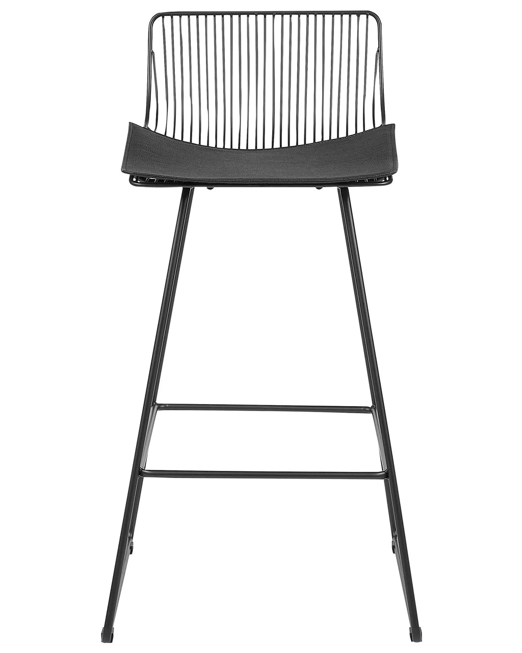 Set of 2 Bar Chairs FREDONIA Metal Black