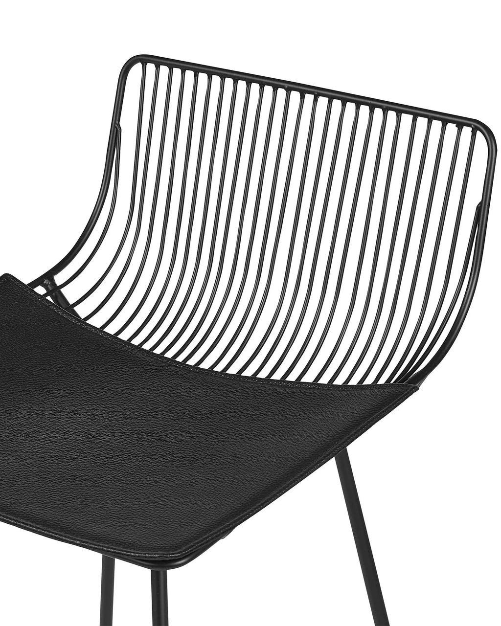 Set of 2 Bar Chairs FREDONIA Metal Black