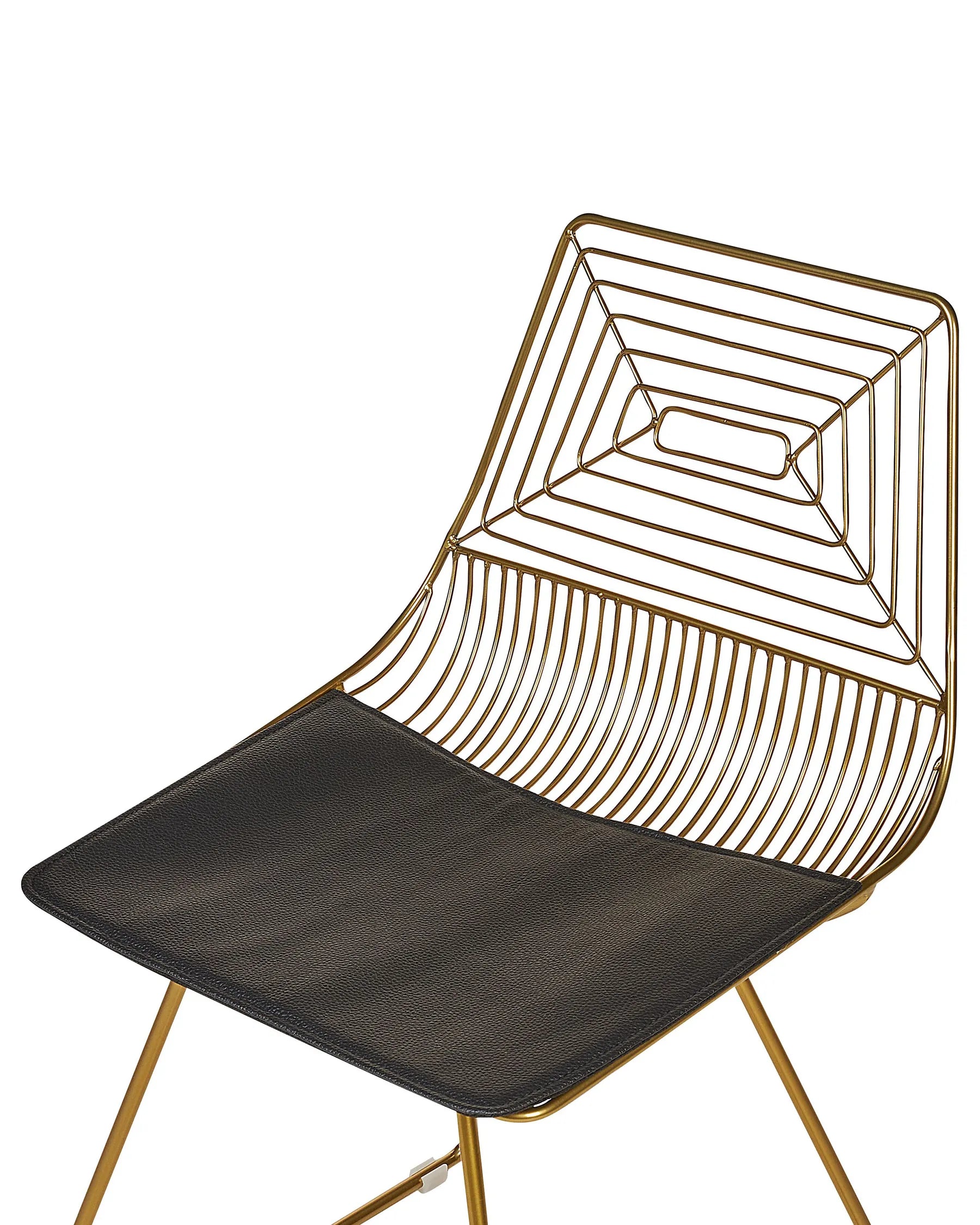 Set of 2 Dining Chairs BEATTY Metal Gold