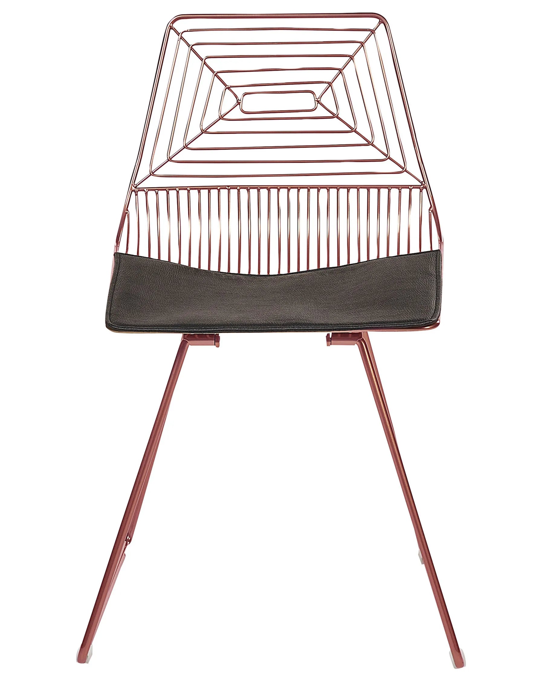 Set of 2 Dining Chairs BEATTY Metal Rose Gold
