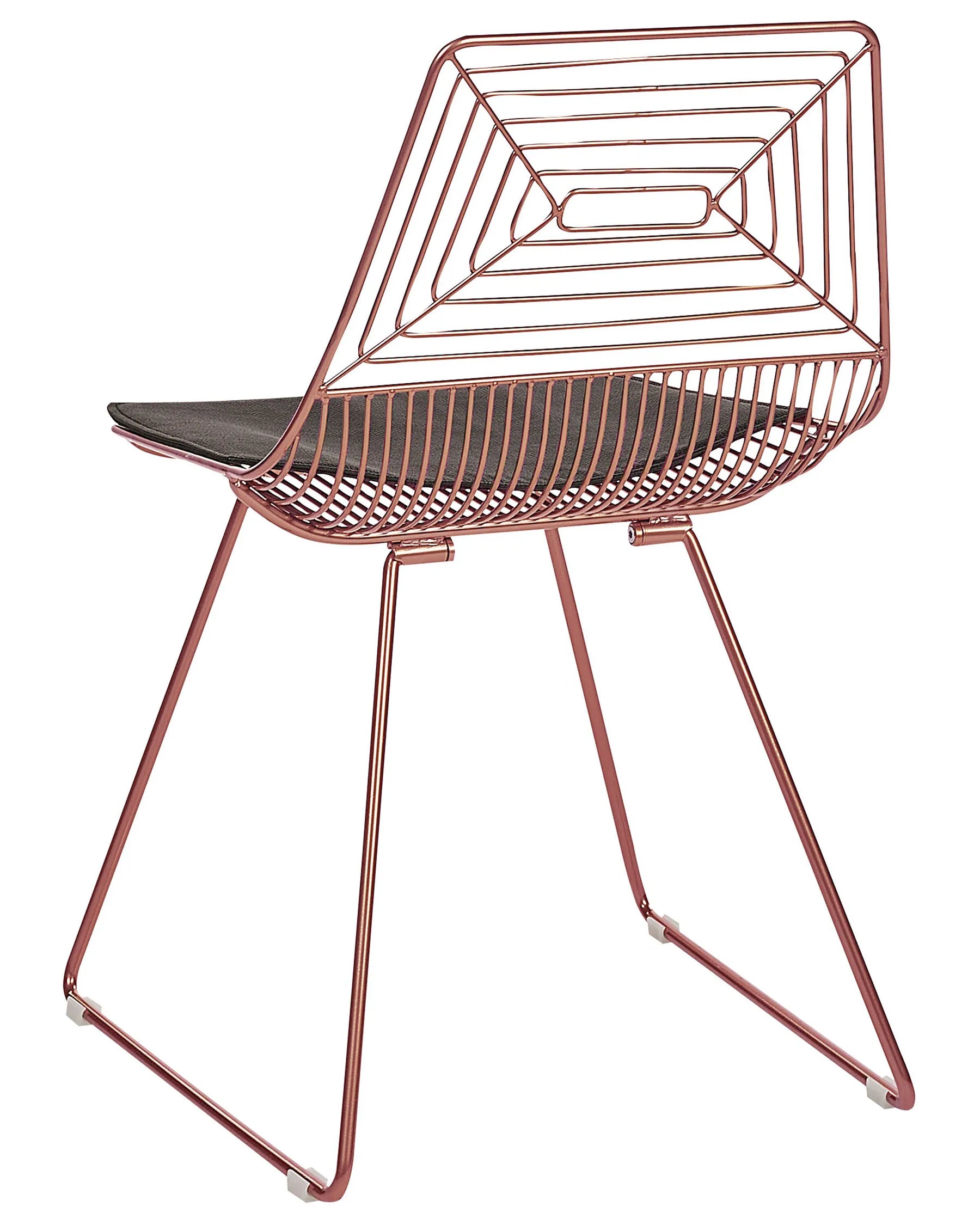Set of 2 Dining Chairs BEATTY Metal Rose Gold