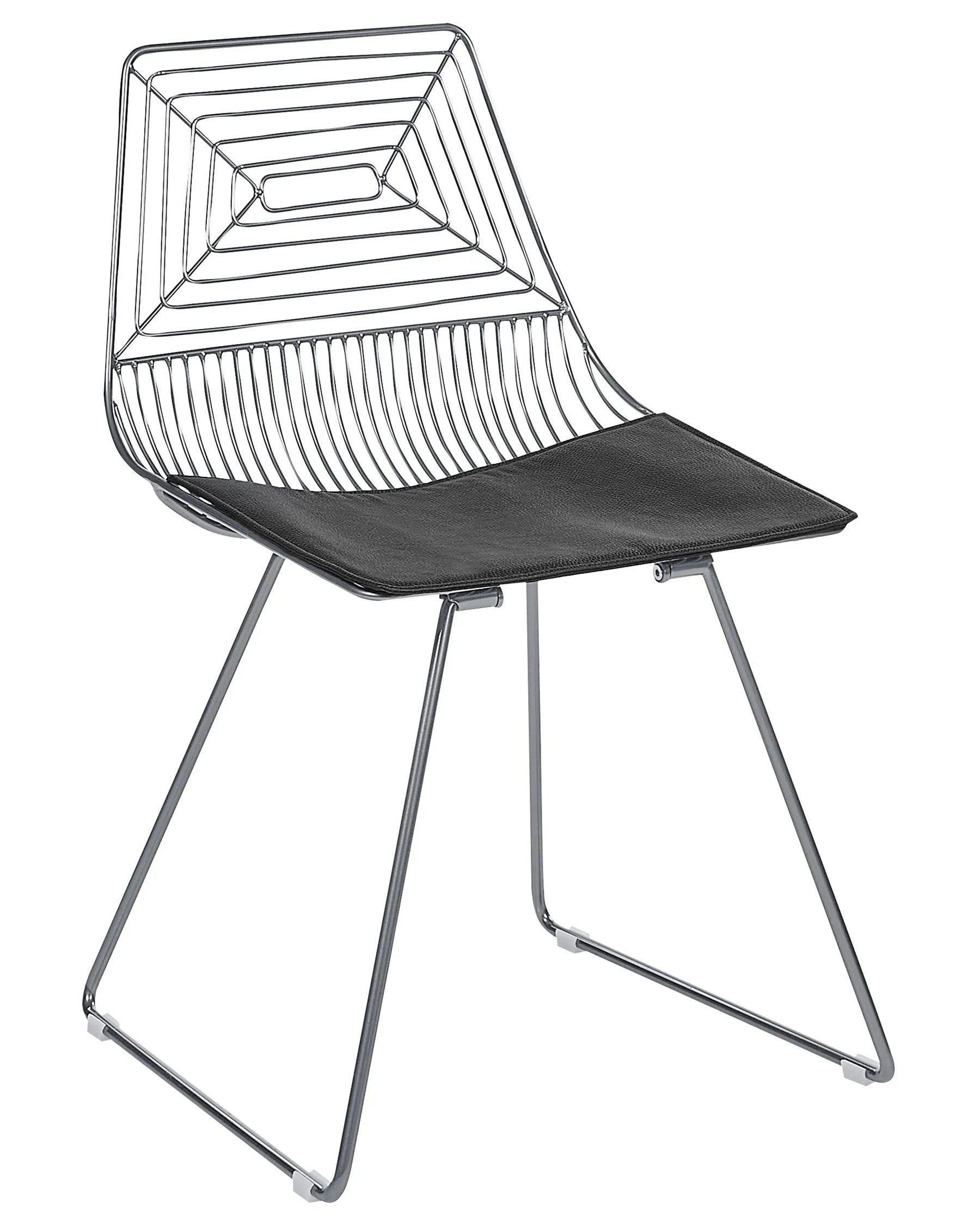 Set of 2 Dining Chairs BEATTY Metal Silver