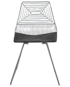 Set of 2 Dining Chairs BEATTY Metal Silver
