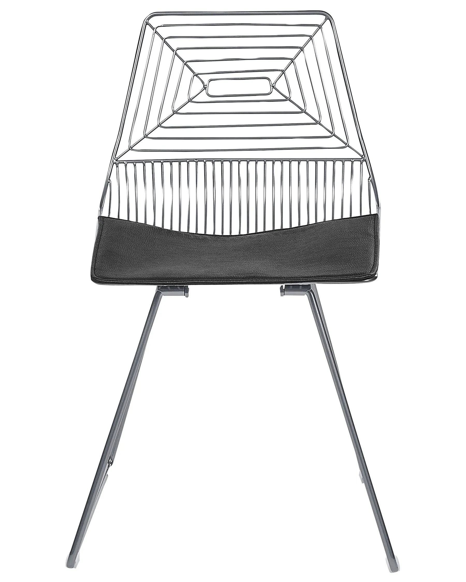 Set of 2 Dining Chairs BEATTY Metal Silver