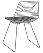 Set of 2 Dining Chairs BEATTY Metal Silver