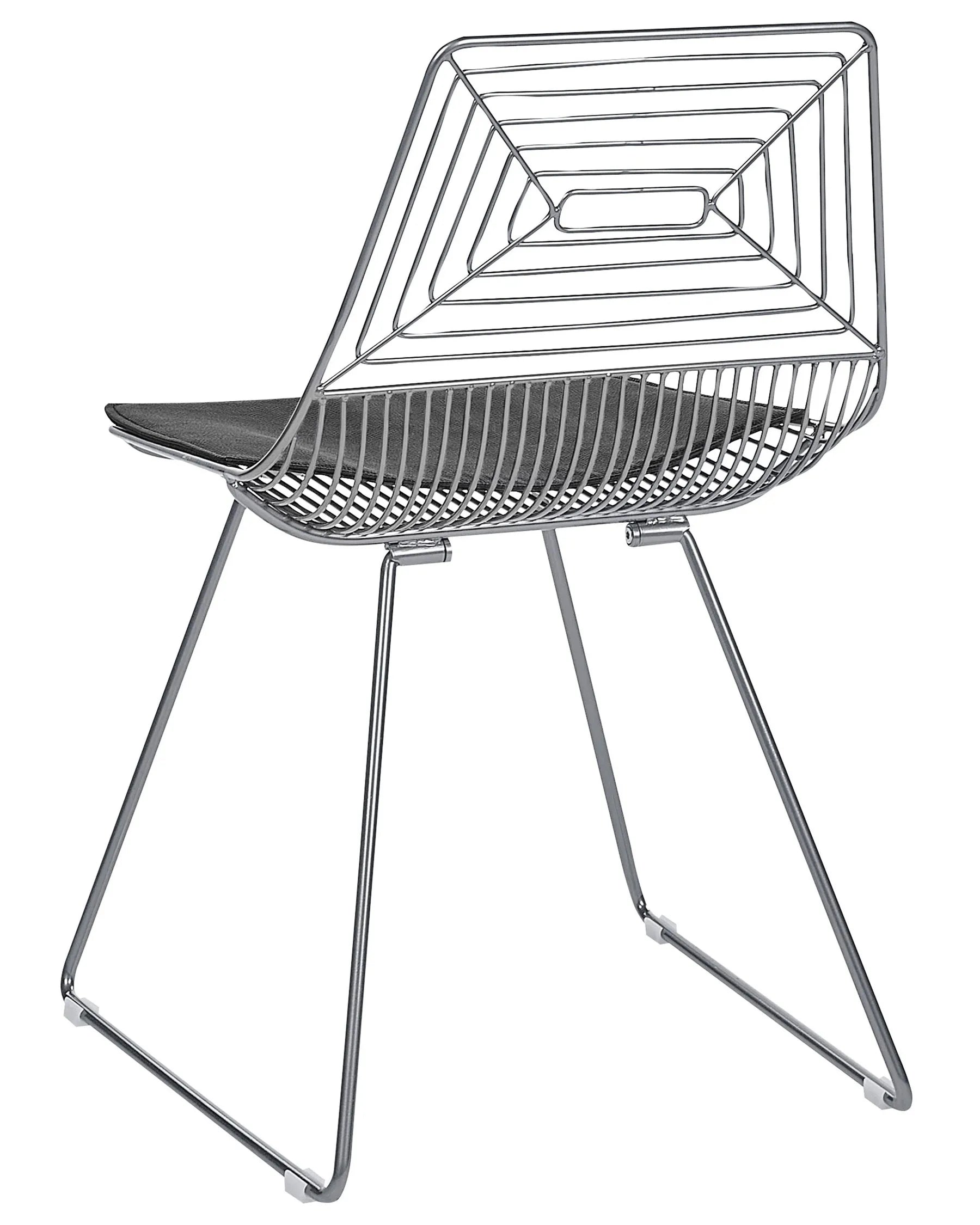 Set of 2 Dining Chairs BEATTY Metal Silver