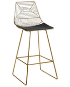 Set of 2 Bar Chairs BISBEE Metal Gold