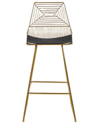 Set of 2 Bar Chairs BISBEE Metal Gold