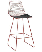 Set of 2 Bar Chairs BISBEE Metal Rose Gold