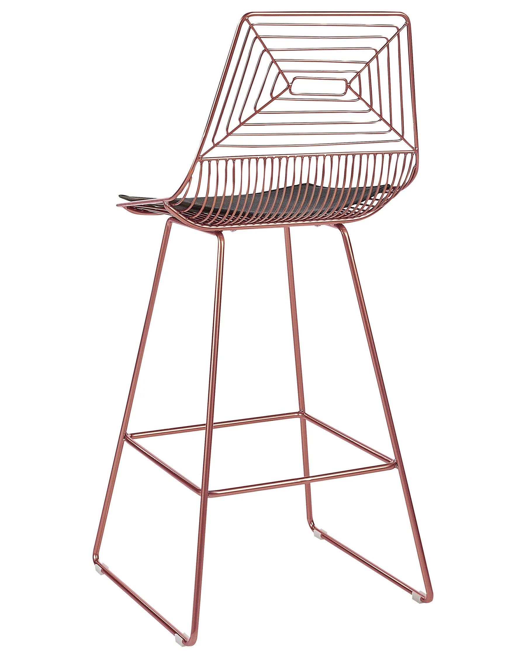 Set of 2 Bar Chairs BISBEE Metal Rose Gold
