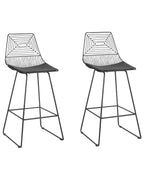 Set of 2 Bar Chairs BISBEE Metal Black