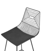 Set of 2 Bar Chairs BISBEE Metal Black