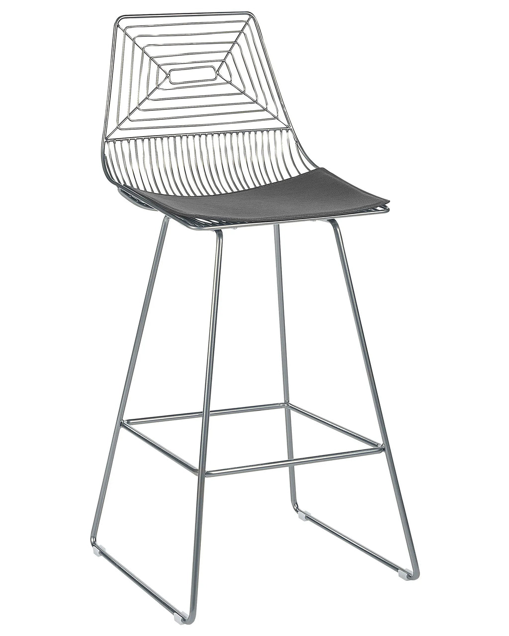 Set of 2 Bar Chairs BISBEE Metal Silver