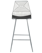 Set of 2 Bar Chairs BISBEE Metal Silver