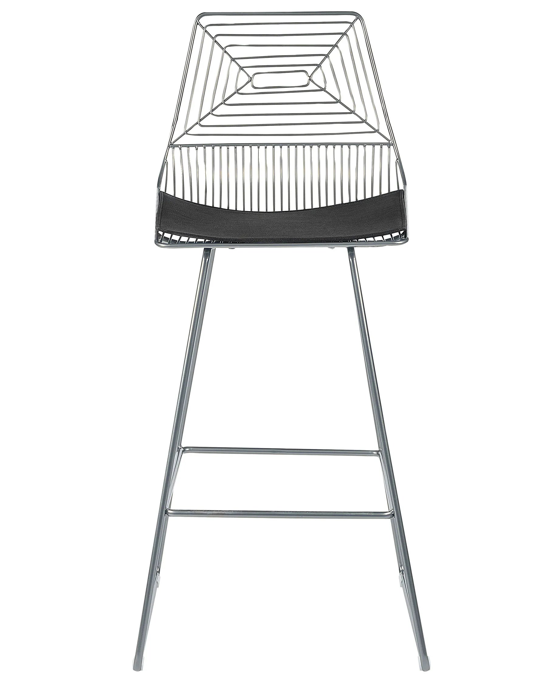 Set of 2 Bar Chairs BISBEE Metal Silver