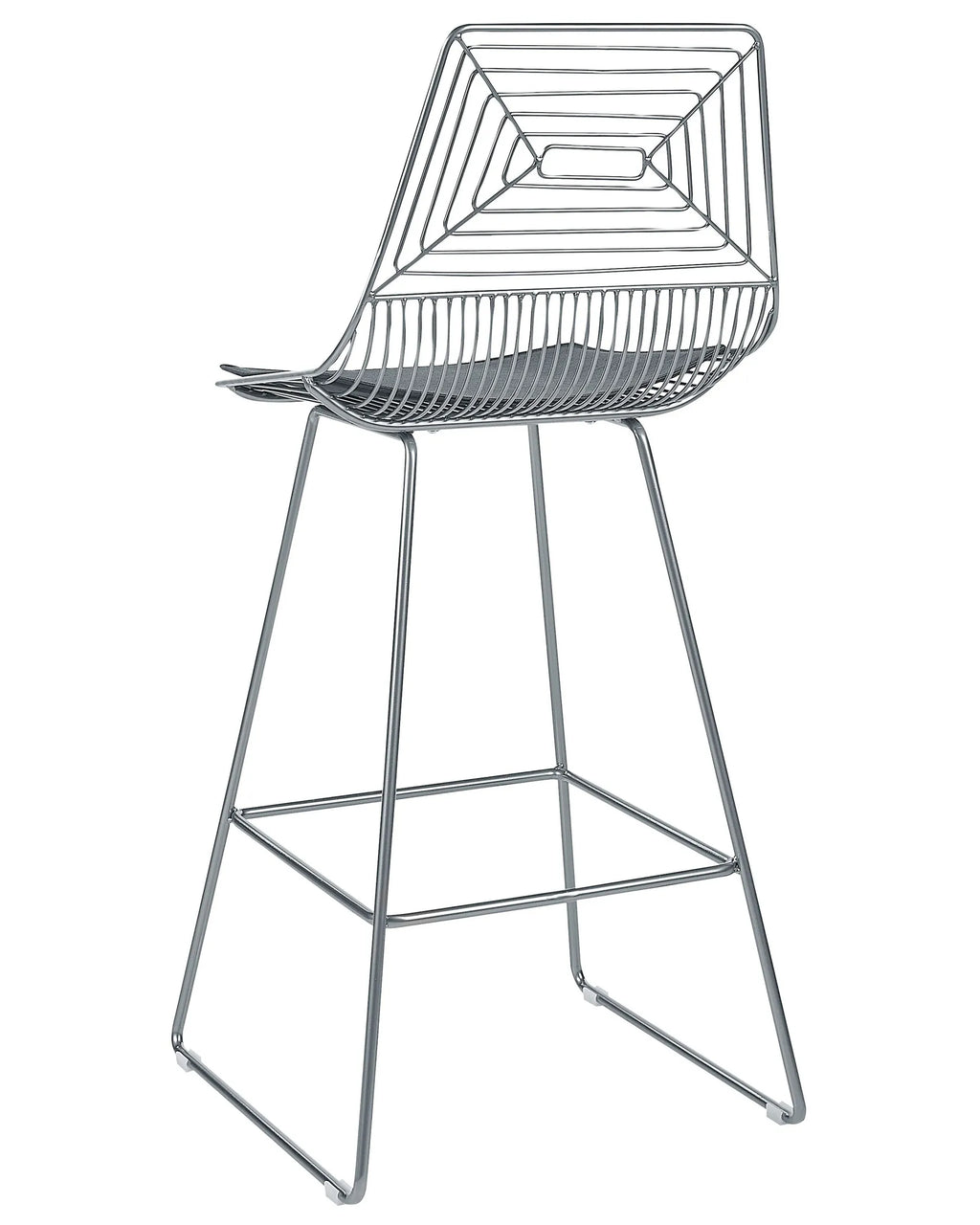 Set of 2 Bar Chairs BISBEE Metal Silver