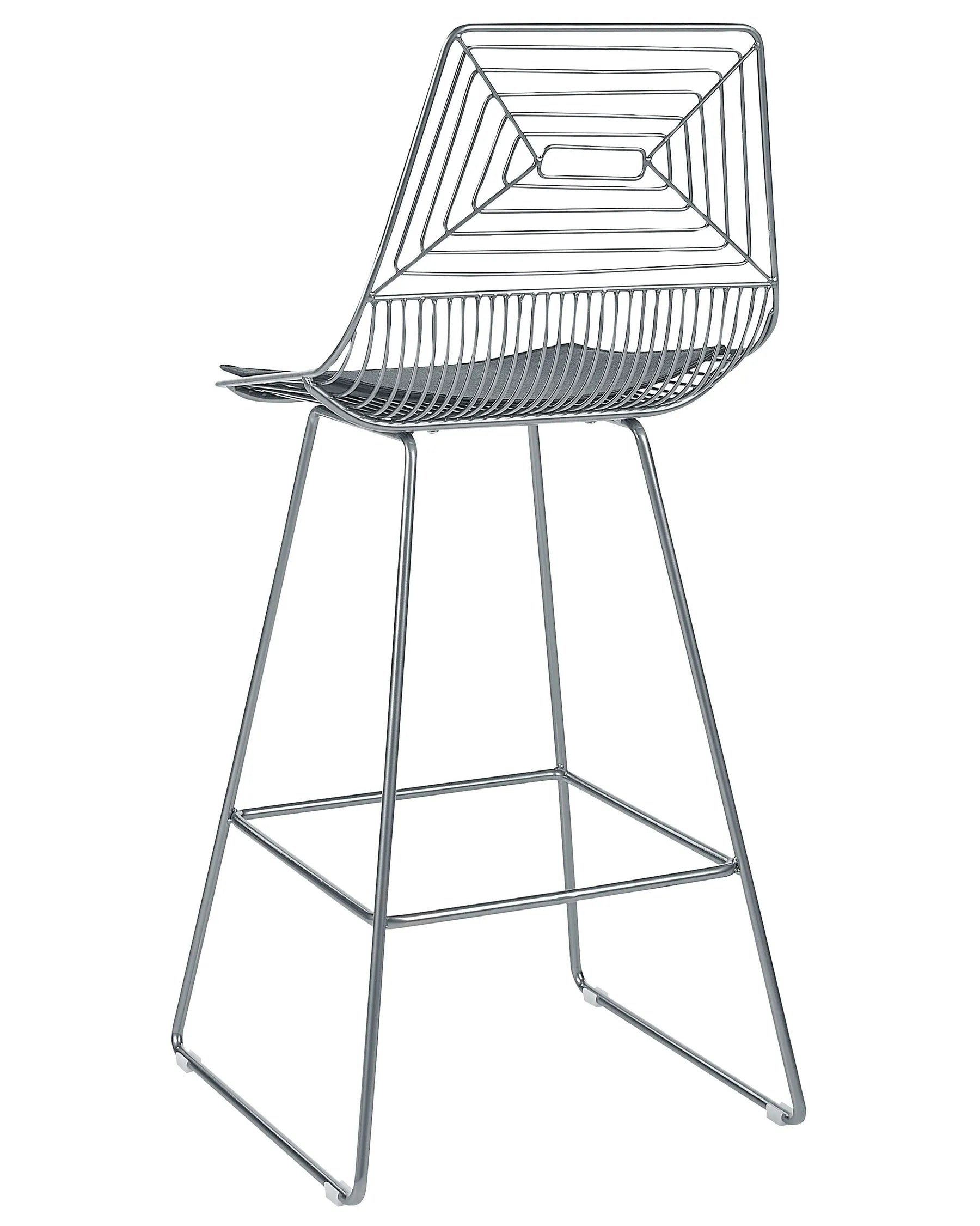 Set of 2 Bar Chairs BISBEE Metal Silver